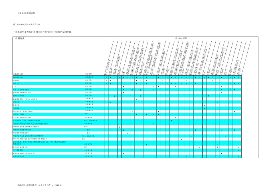 风险及控制矩阵示例_第2页