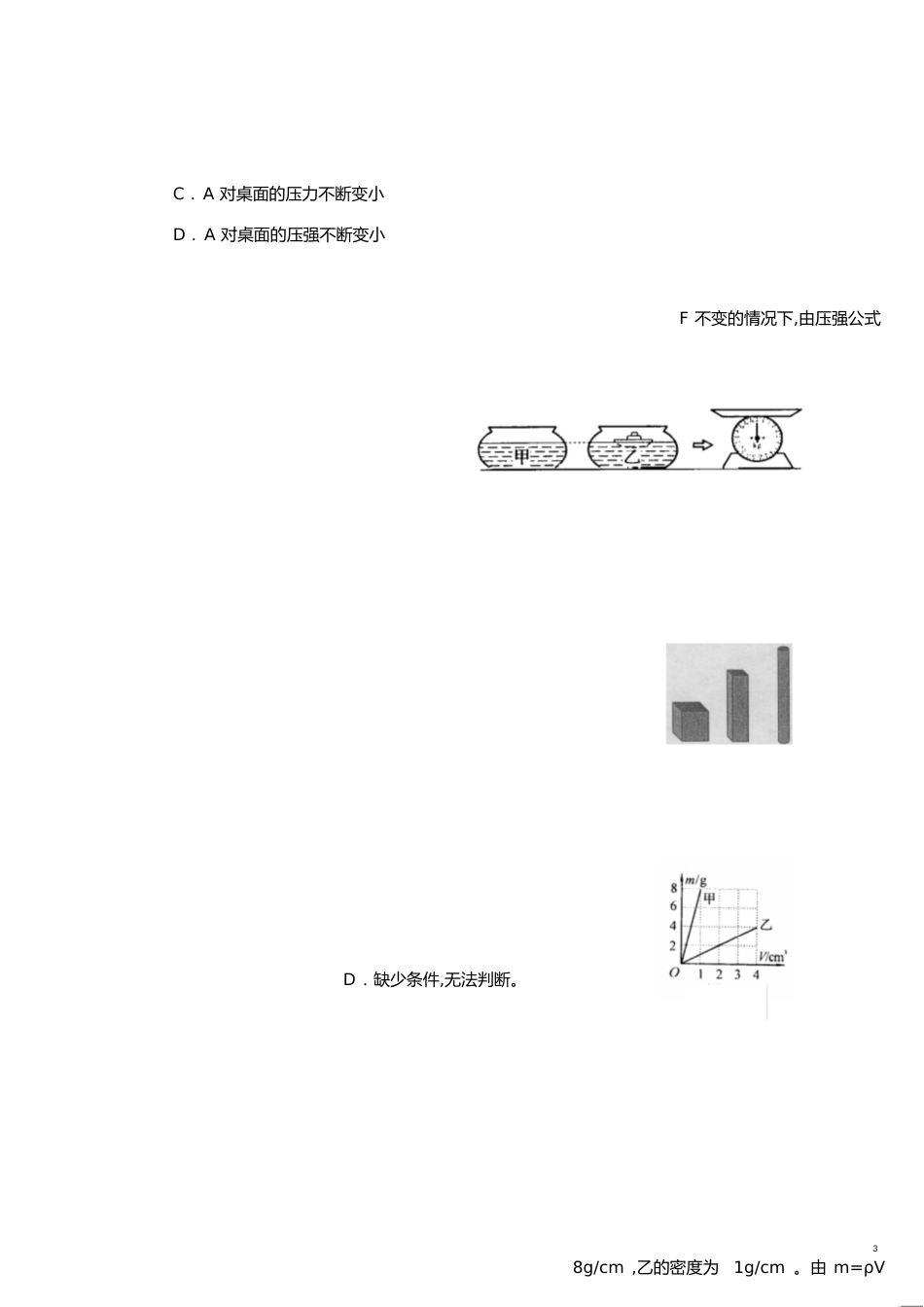 历届全国初中物理竞赛(压强)[共13页]_第3页