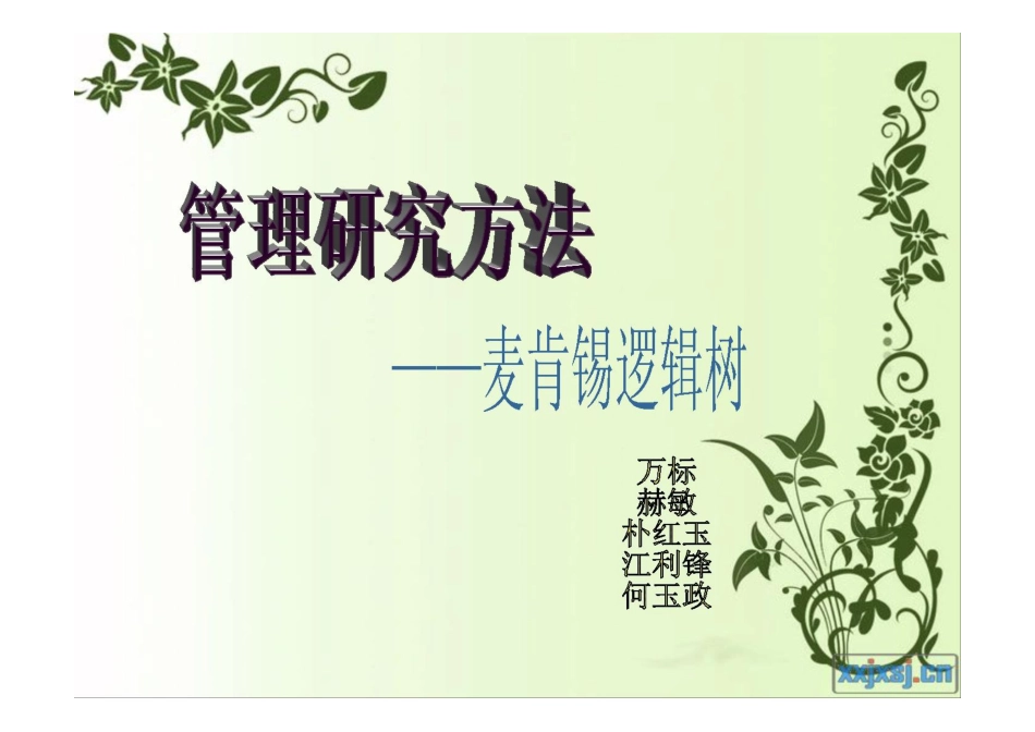 管理研究方法 第六组_第1页