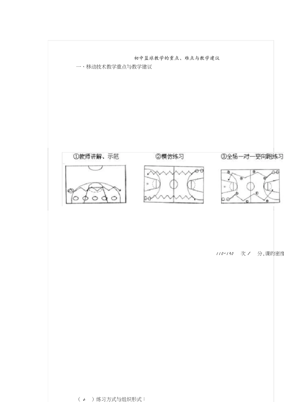 初中篮球教学的重点、难点_第1页