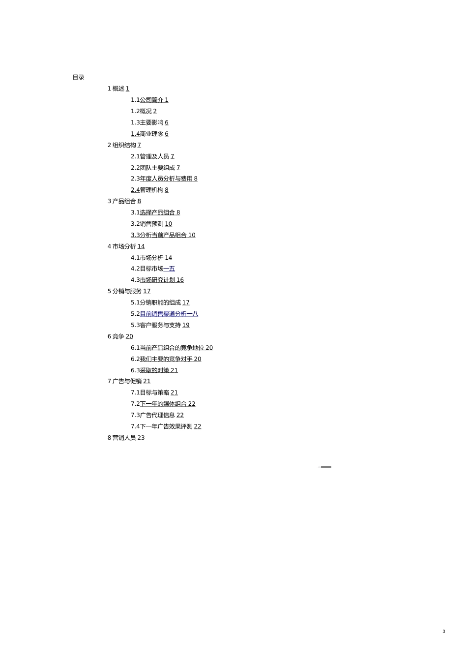 景德镇百汇商贸股份公司营销计划模板[共15页]_第3页