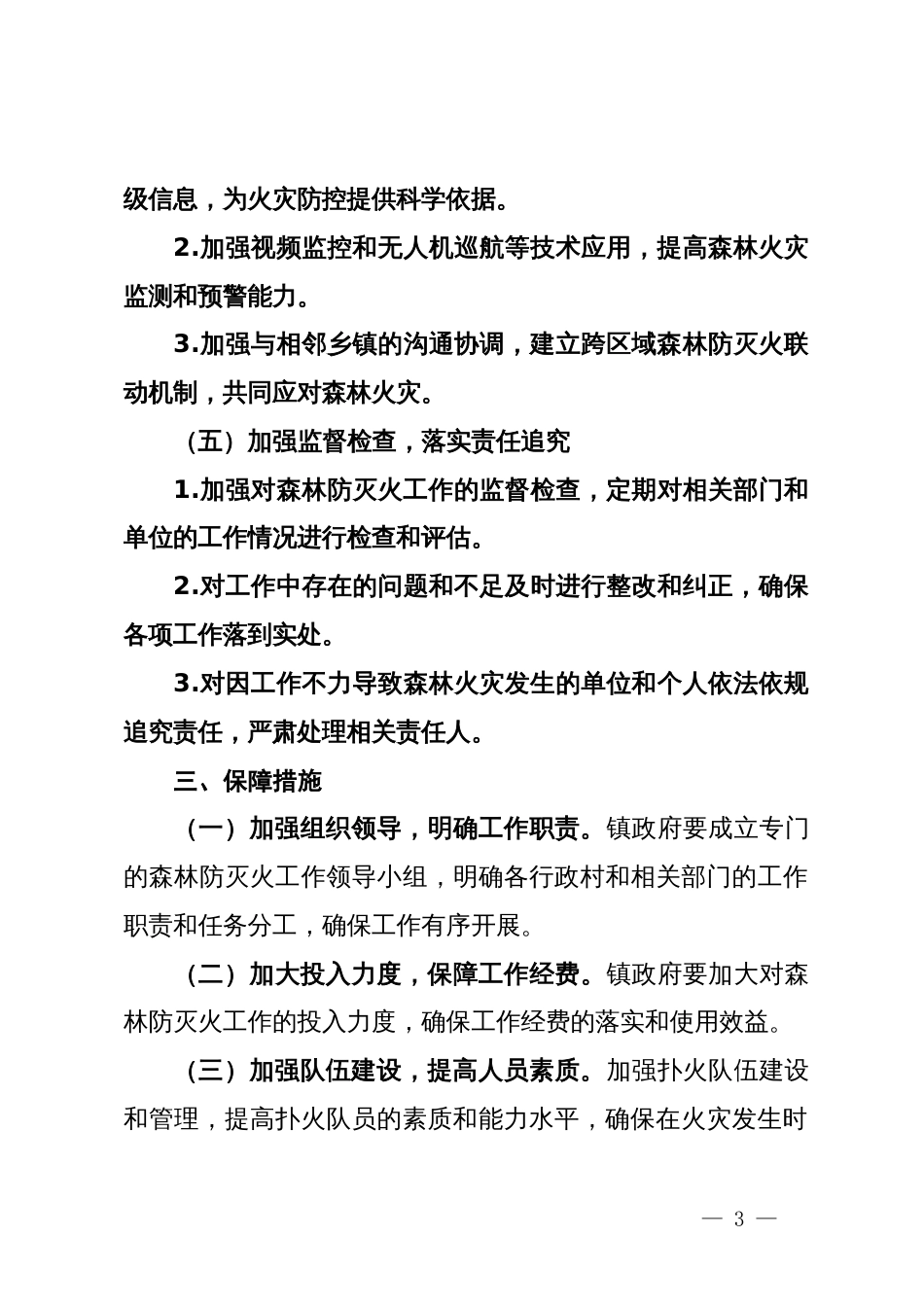 乡镇2024年森林防灭火工作要点_第3页