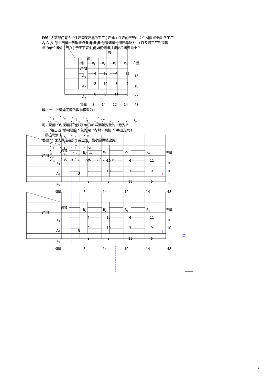 交通运输运筹学胡运权版第三章运输问题课后习题答案[共5页]_第2页