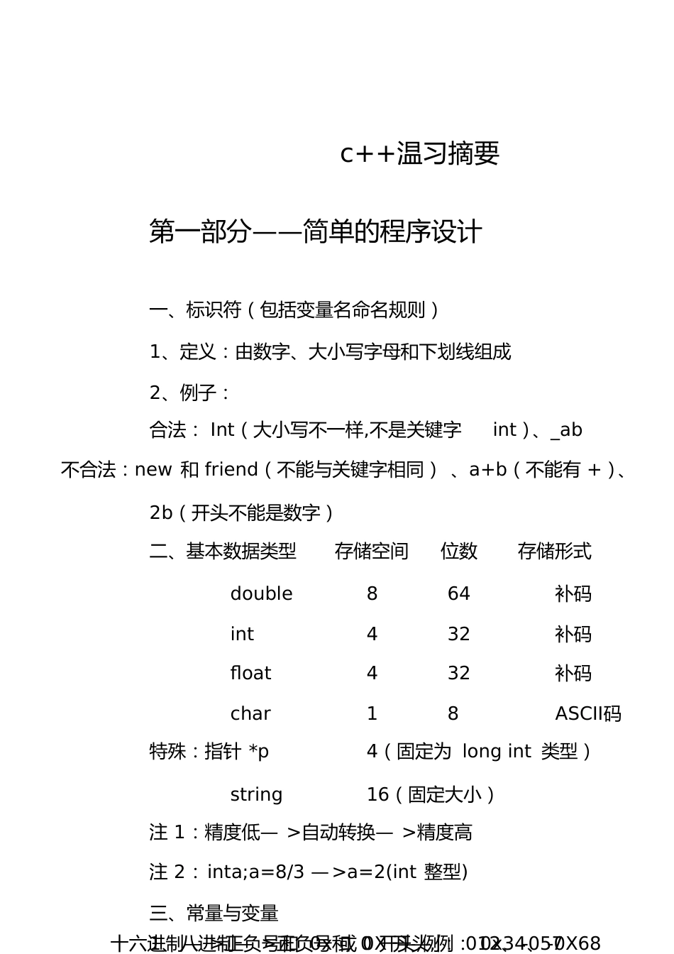 c++期末总复习-精华篇[共33页]_第1页