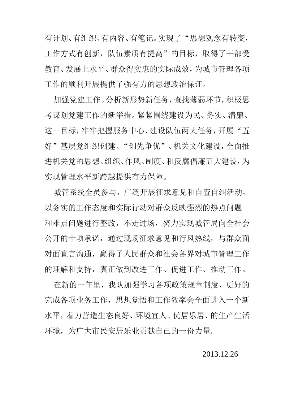 城管年终工作总结 行业总结汇总报告_第2页