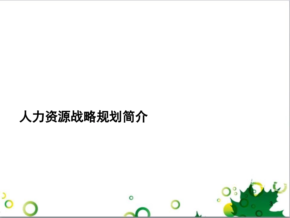 精编公司人力资源战略规划模板资料_第3页