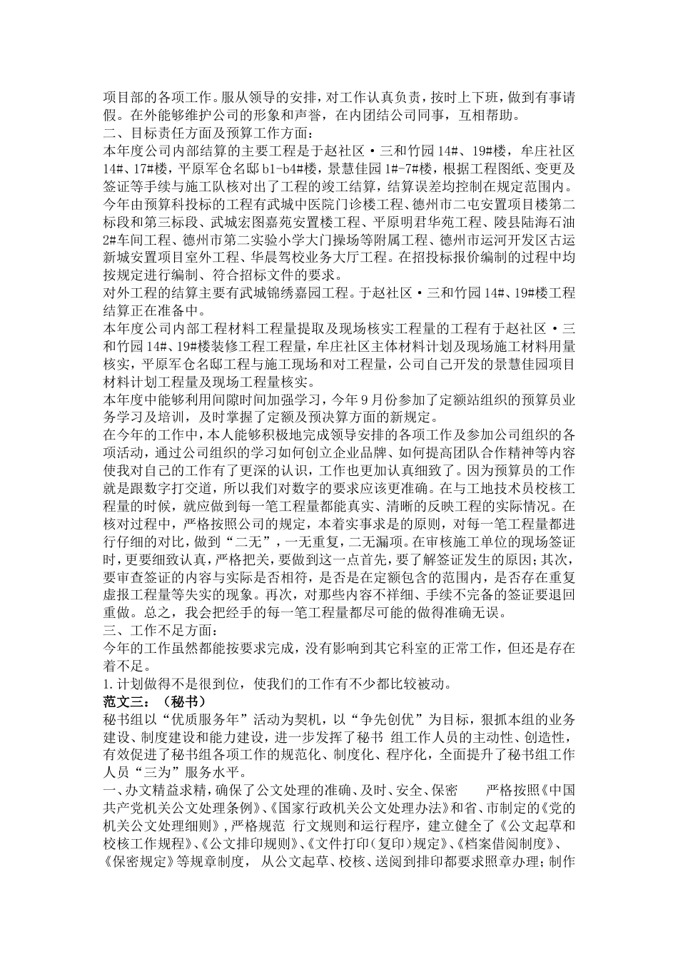 个人工作总结格式及范文 行业总结汇总报告_第3页