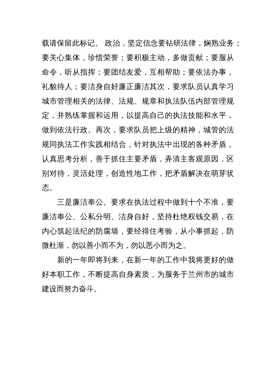 城管个人工作总结 行业总结汇总报告_第2页
