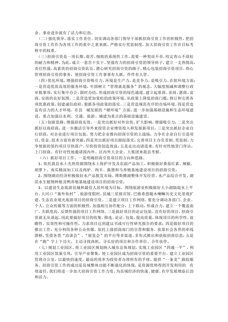 招商引资总结2 行业总结汇总报告_第2页