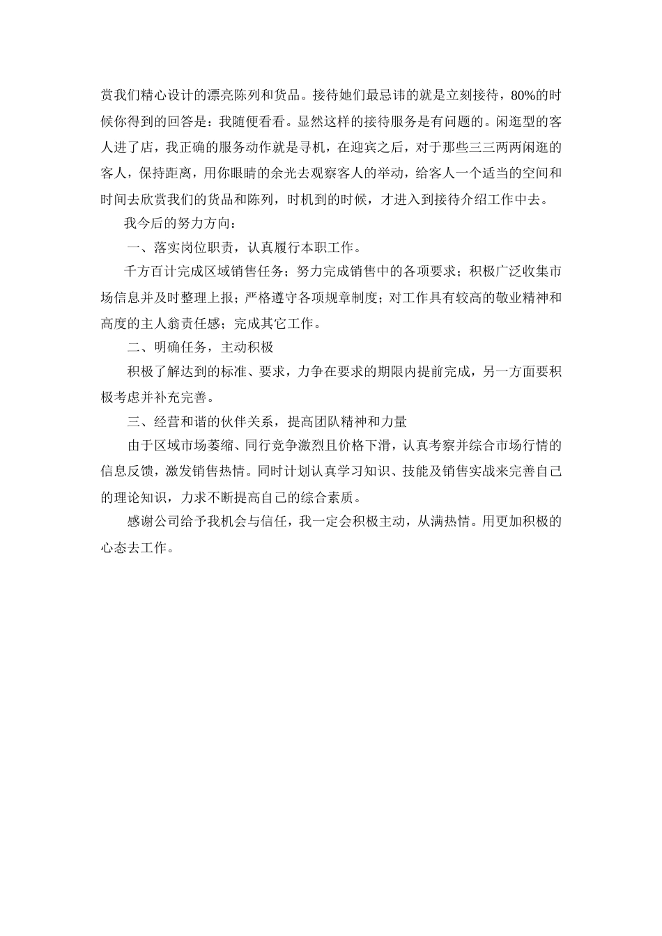 服装销售工作总结2 行业总结汇总报告_第2页