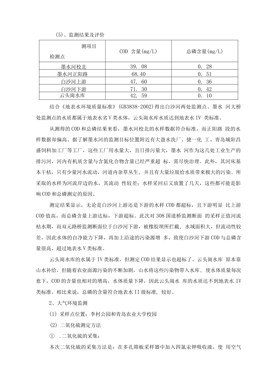 环境检测实习报告 行业总结汇总报告_第3页