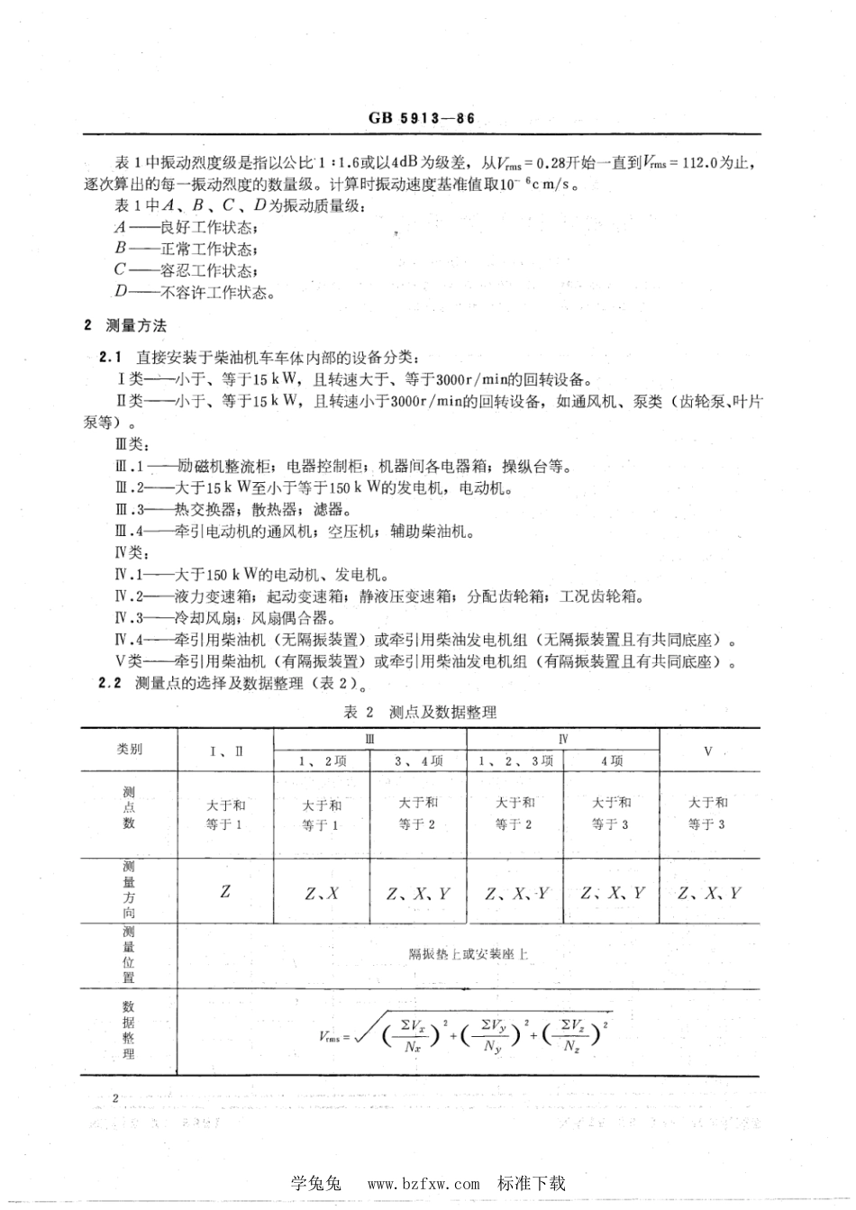 TB∕T 3164-2007 柴油机车车内设备机械振动烈度评定方法_第3页