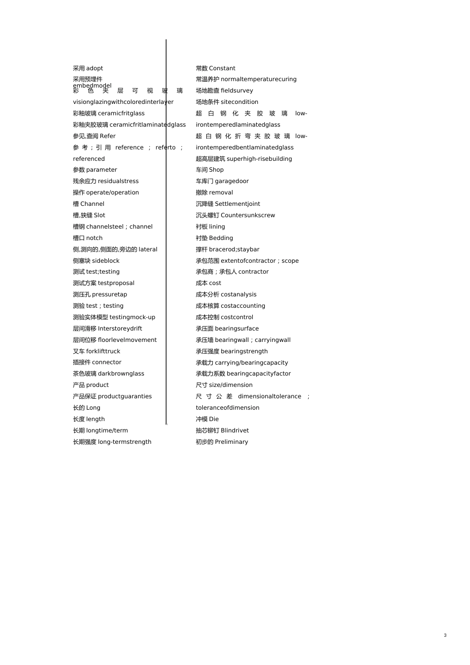 幕墙施工英语词汇部分[共7页]_第3页