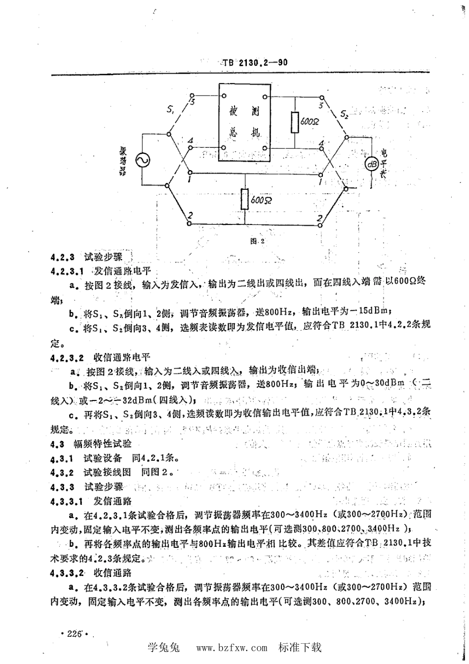 TB∕T 2130.2-1990 列车调度电话 总机试验方法_第3页