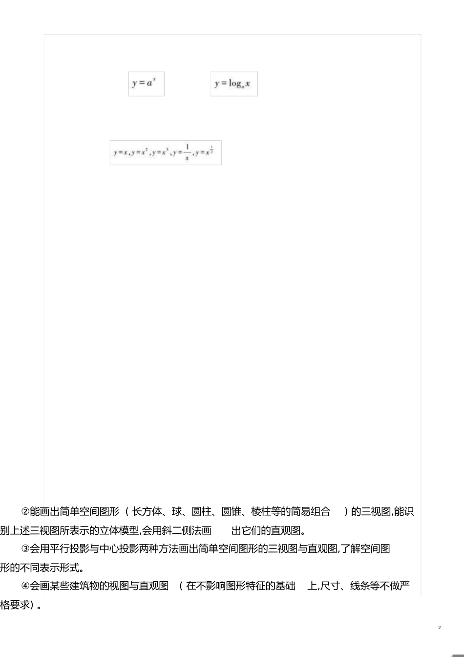 全国数学高考考试大纲[共12页]_第2页