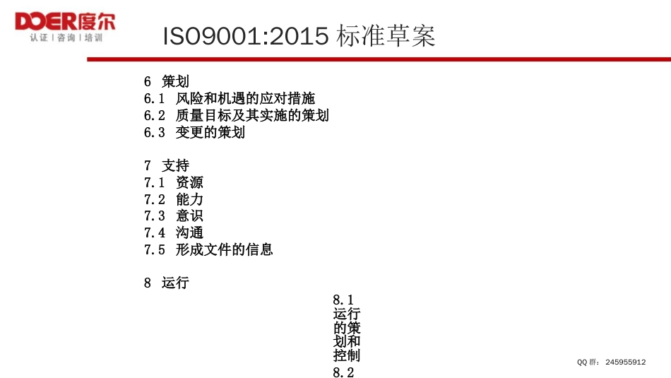 品质管理质量认证ISO90012015标准草案版PPT37页_第3页