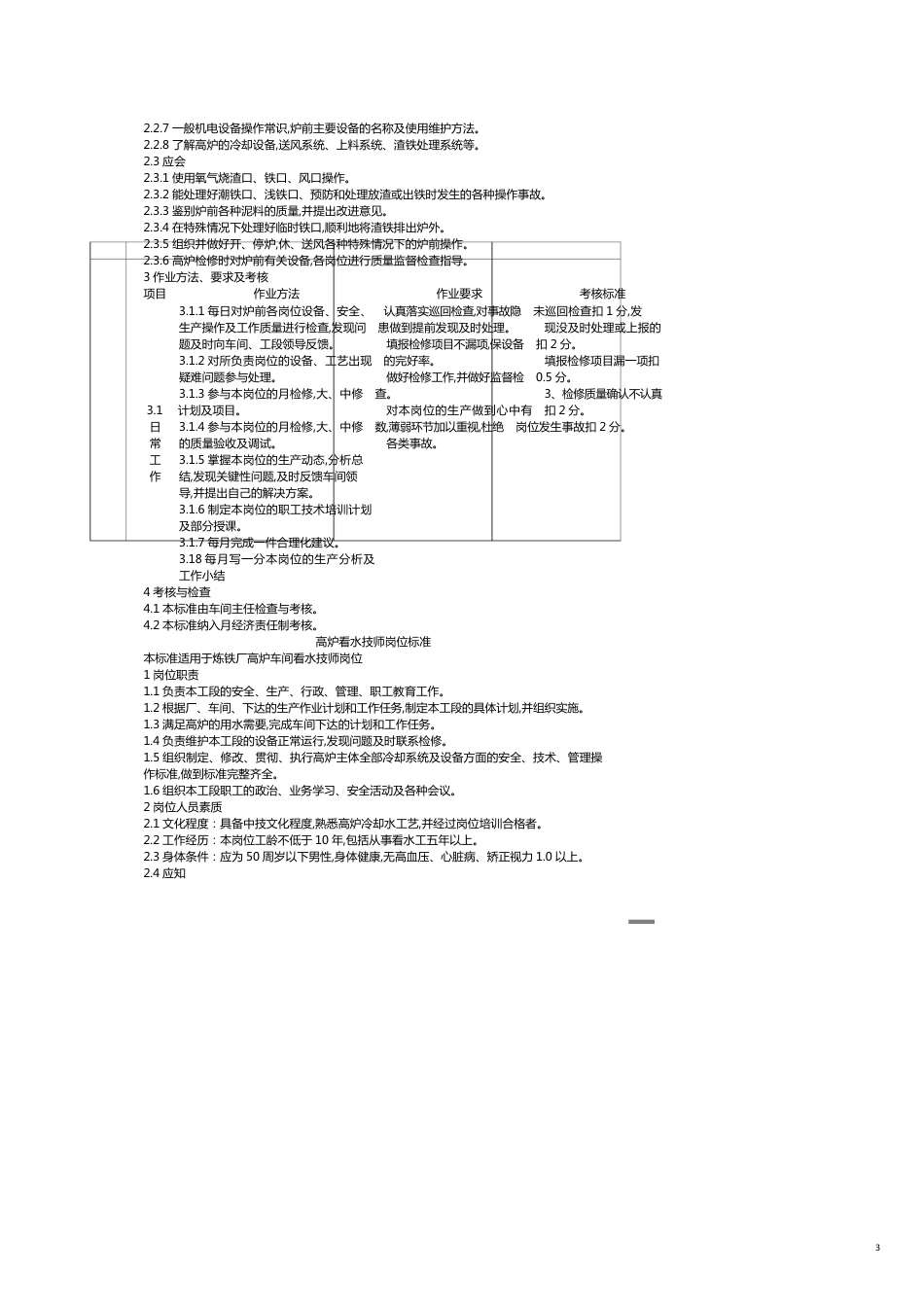 炼铁标准化管理及考核细则_第3页