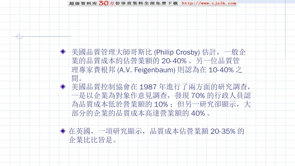 品质管理质量成本质量管理精品文档品質成本讲义_第1页