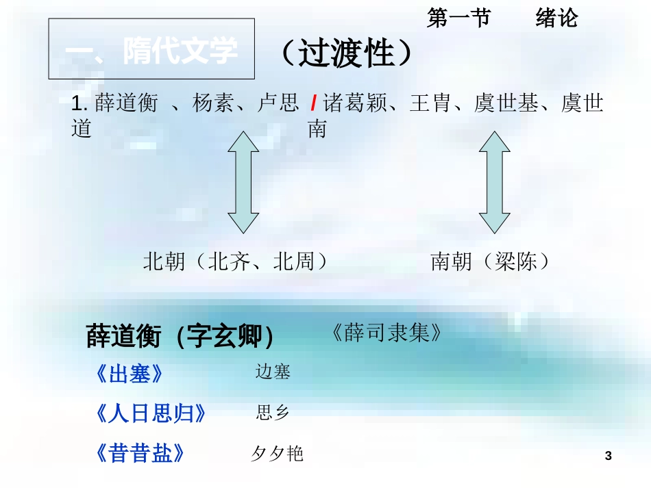 隋唐文学(大学里很全的课件)_第3页