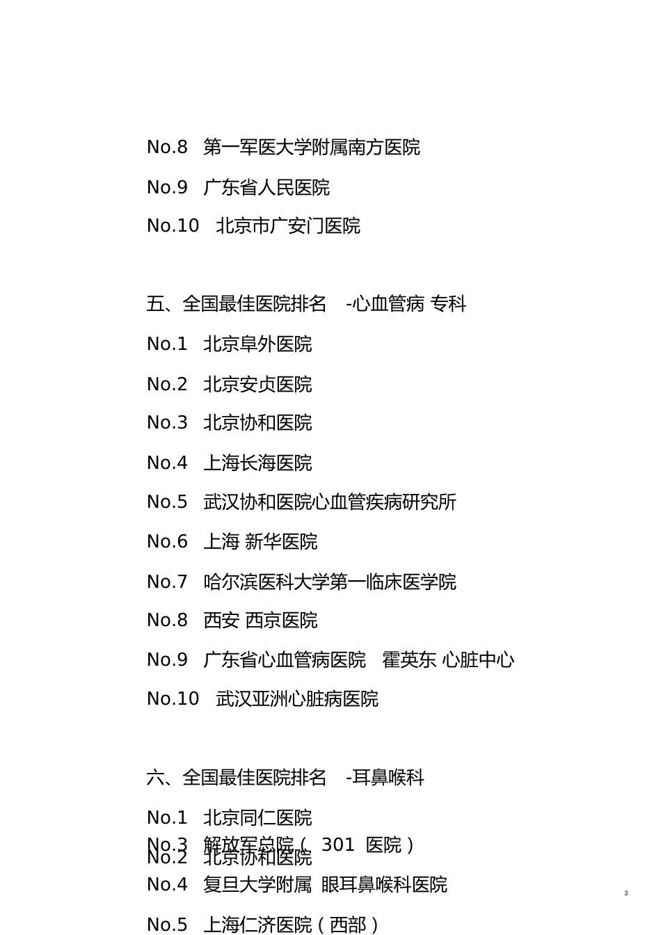 全国最佳医院排名[共26页]_第3页