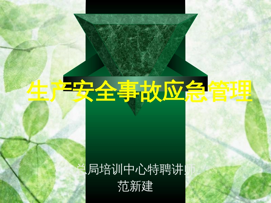 生产安全事故应急管理讲座-安监总局培训中心[共94页]_第1页