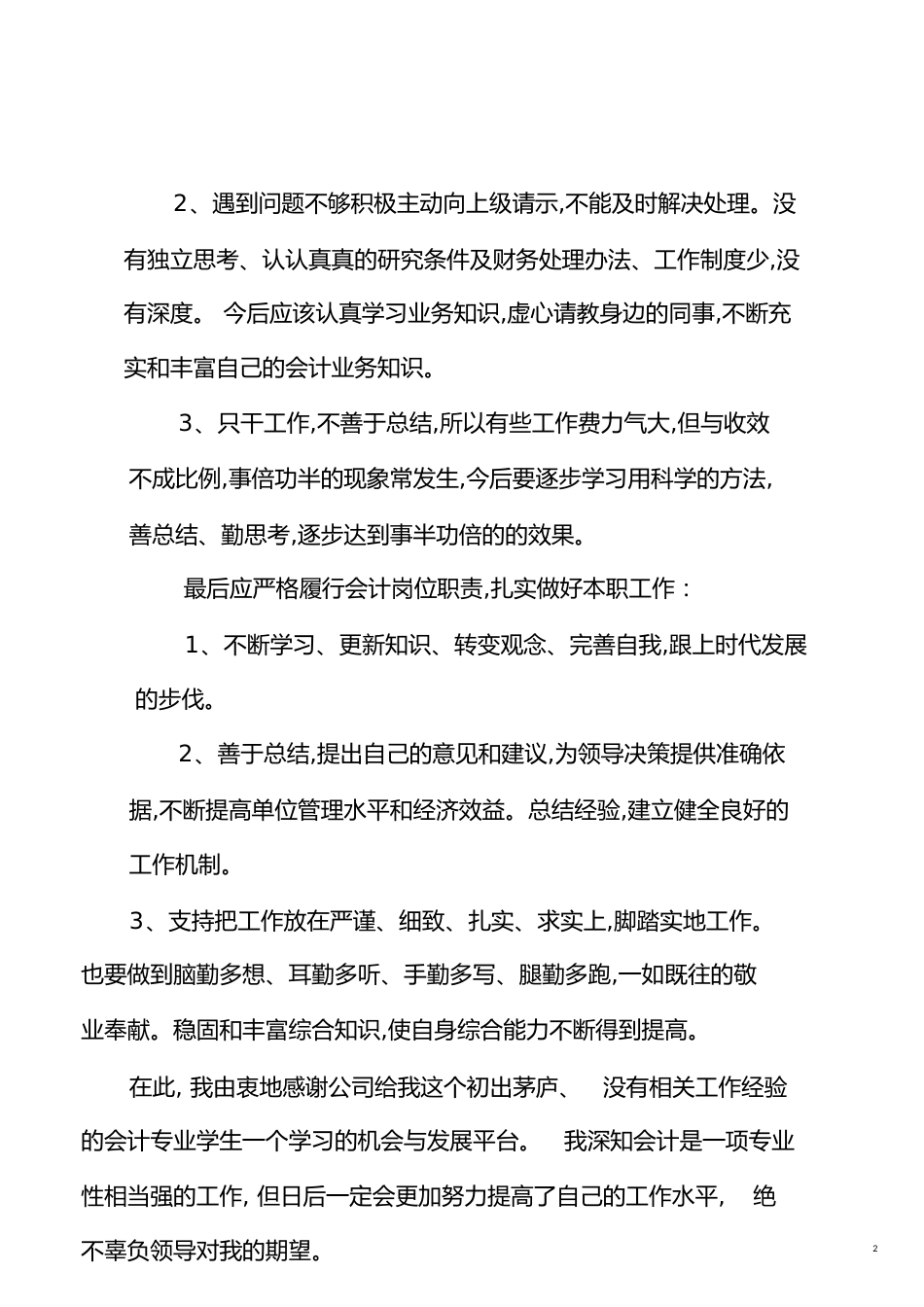 实习生个人年度会计工作总结[共4页]_第2页