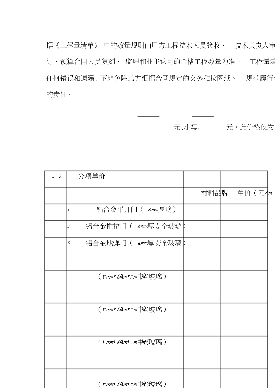 门窗工程专业分包合同模板[共13页]_第2页