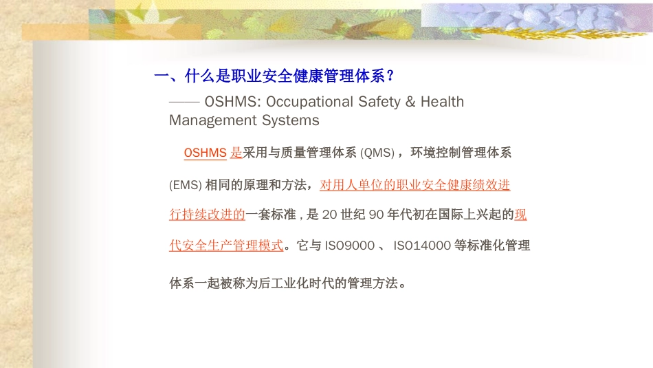 品质管理质量认证OHSAS18000标准介绍ppt37[共36页]_第1页