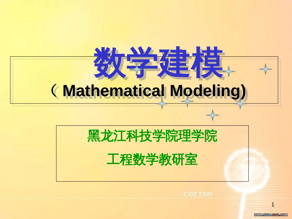 数学建模初等模型[共47页]_第1页