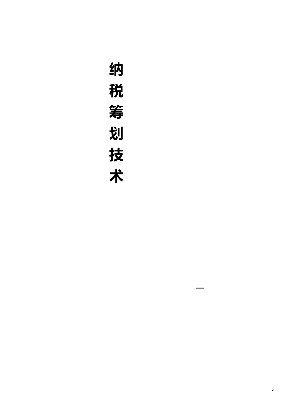 纳税筹划技术管理办法_第2页