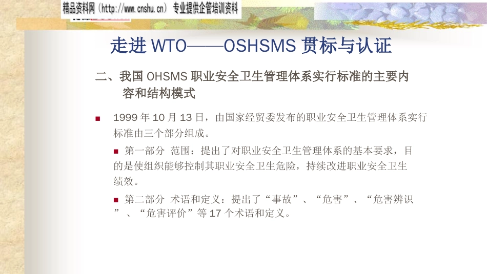 品质管理质量认证OHSAS18000标准概念ppt18页_第2页