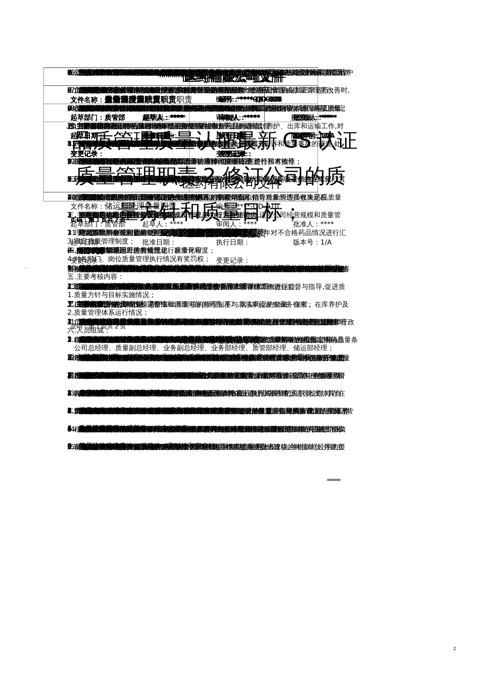 品质管理质量认证最新GS认证质量管理职责_第1页