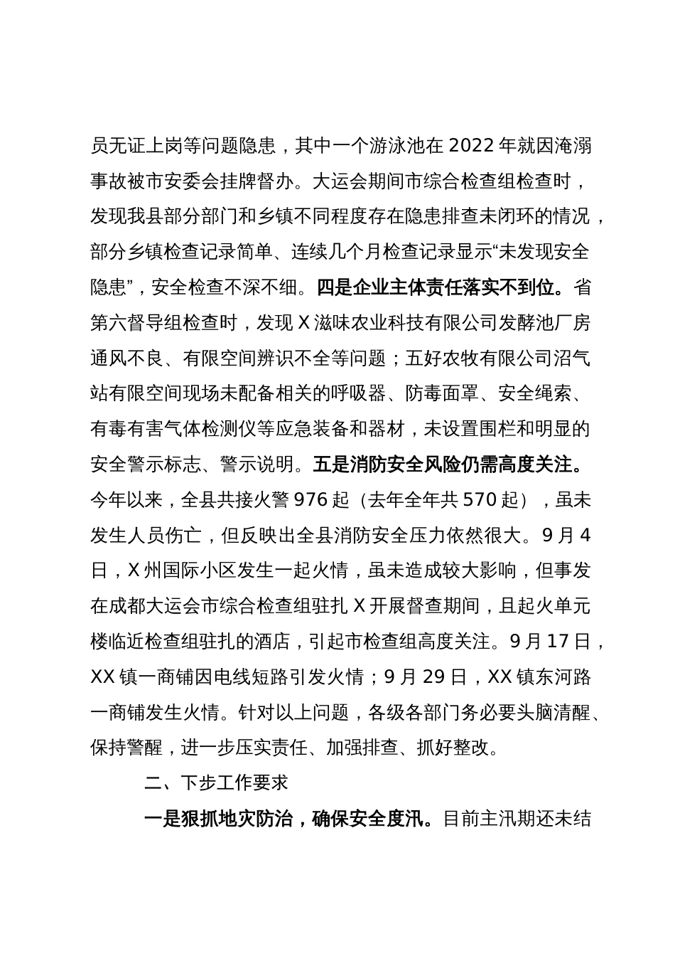 在全县安全生产工作会议上的讲话_第2页