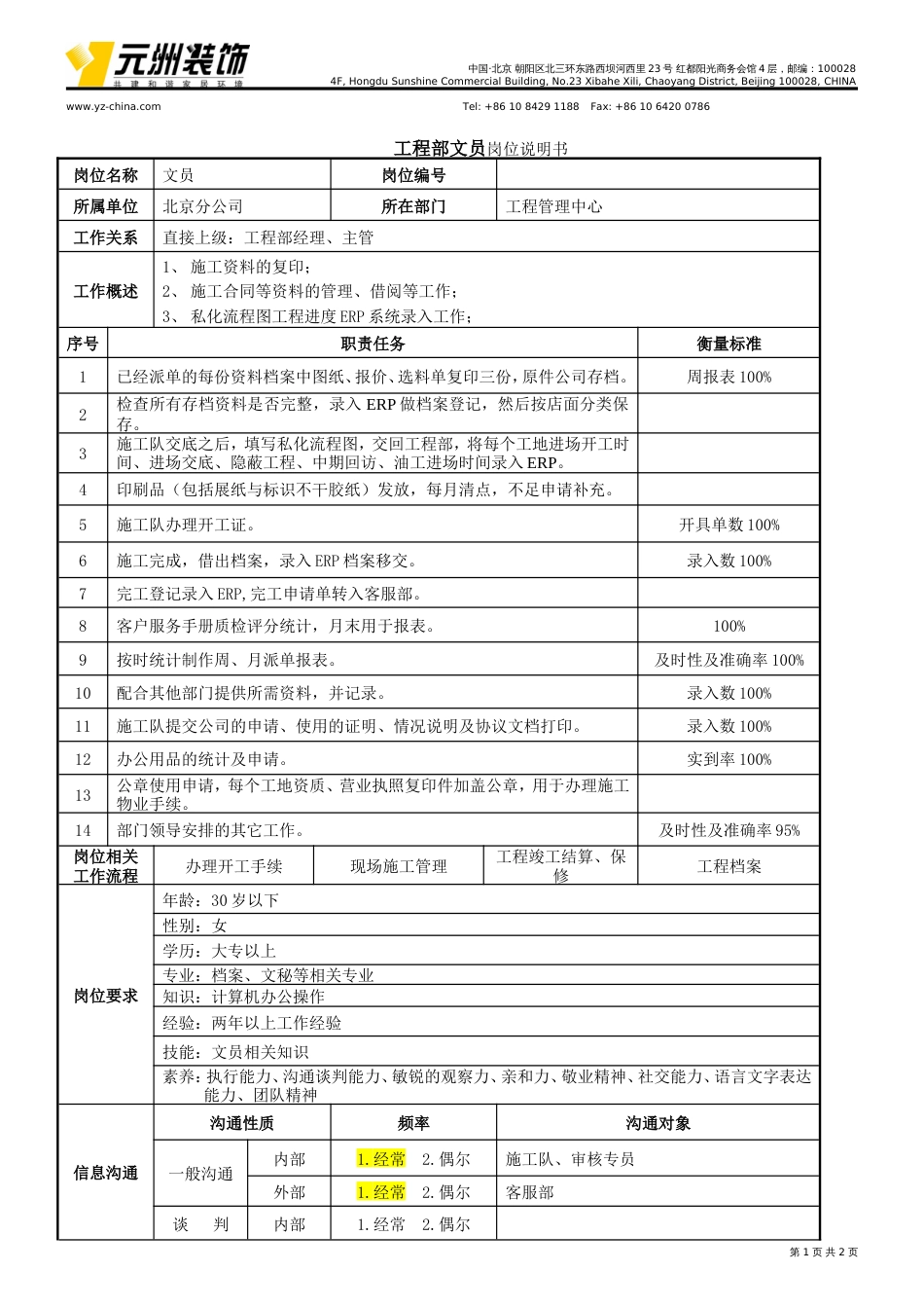 3工程部文员文档_第1页