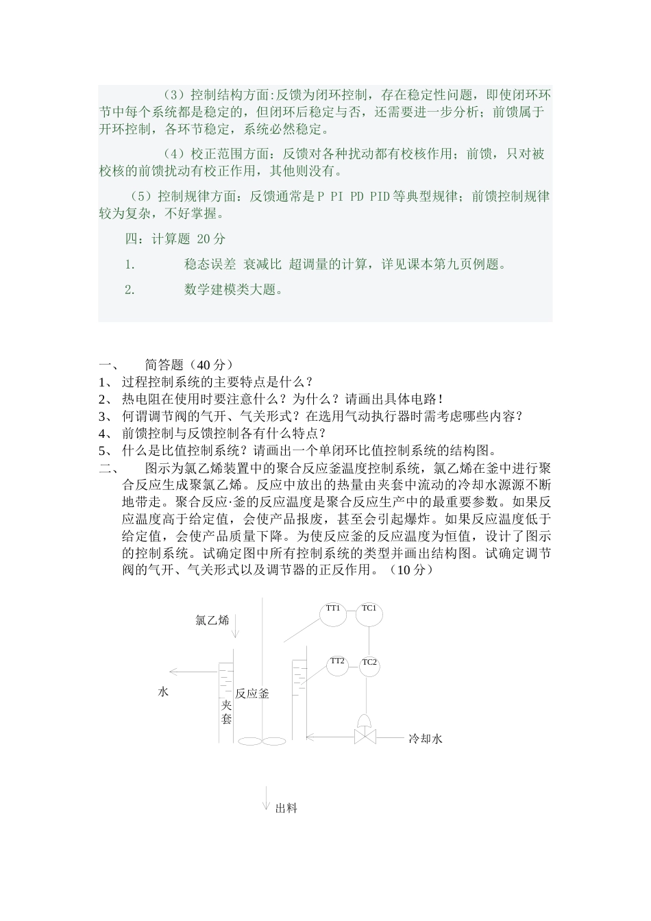 过程控制试题及答案_第2页