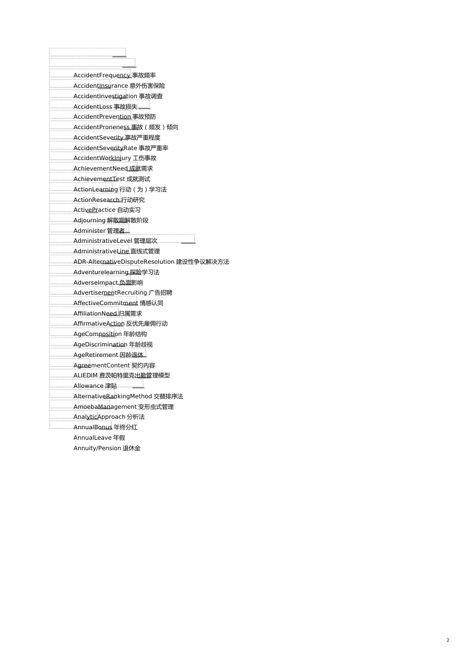 猎头英语词汇汇编[共14页]_第2页