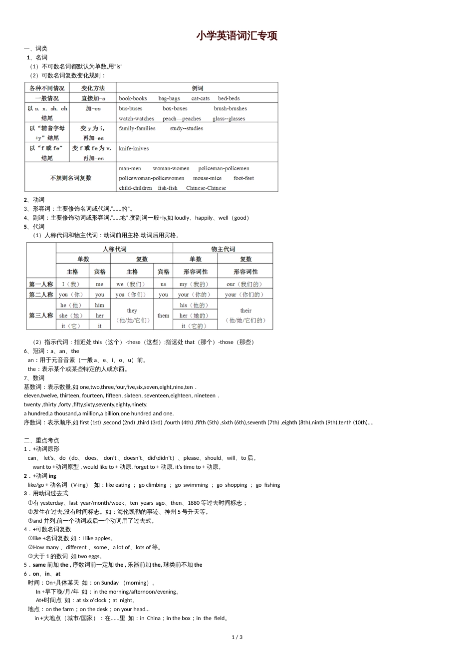 外研版小学英语知识点归纳[共4页]_第1页