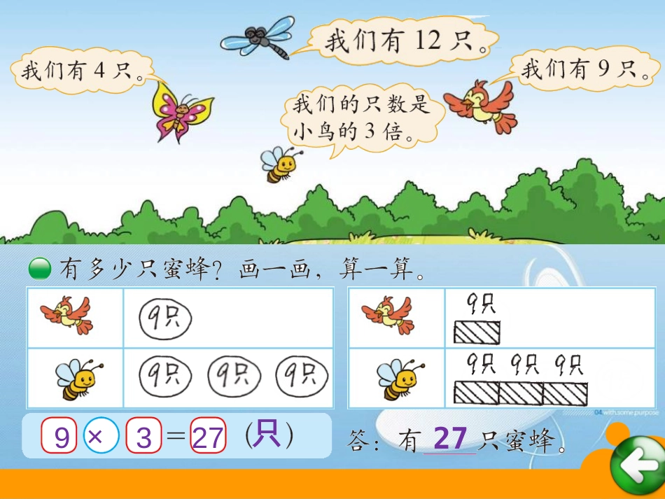 问题探究练习拓展北师大版 二年级上册 第七单元 分一分与除法[5]花园_第3页