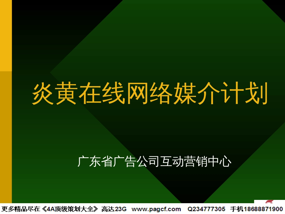 炎黄在线网络媒介计划1_第1页