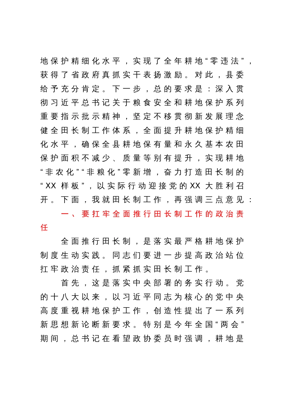 在全县田长制工作推进会上的讲话提纲_第2页