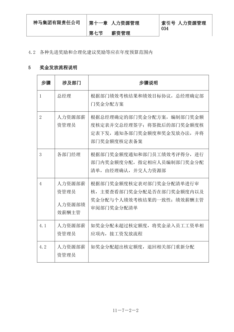 神马集团人力资源管理 034-奖金发放-0311_第2页