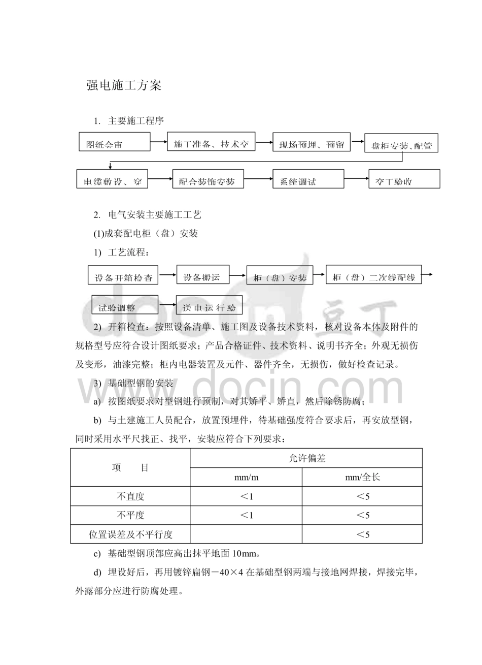 强电施工方案  _第1页