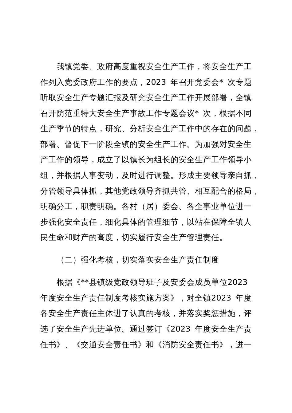 某镇2023上半年安全生产工作总结_第2页