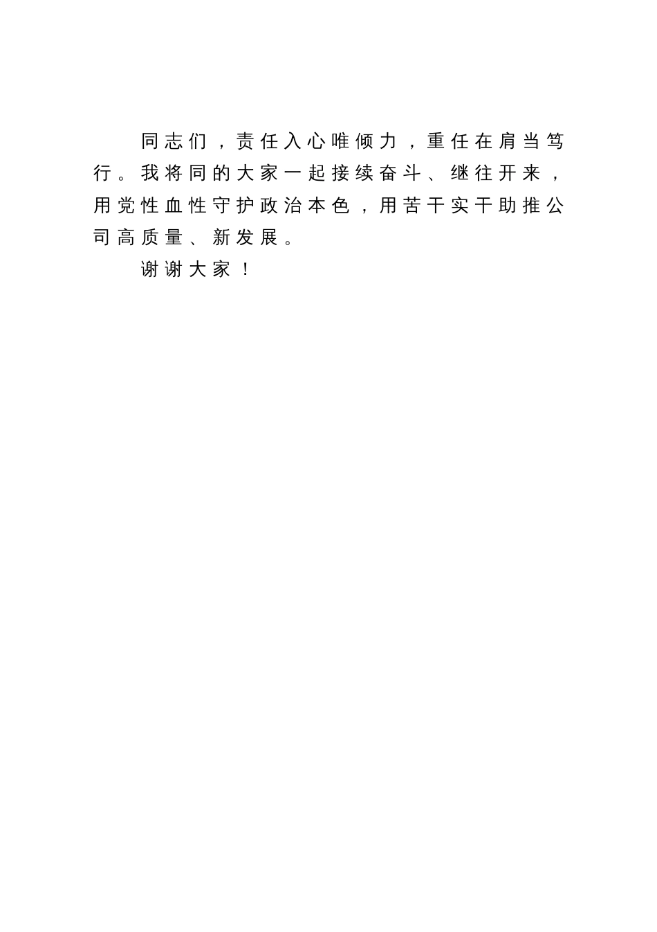 公司总经理任职表态发言_第3页