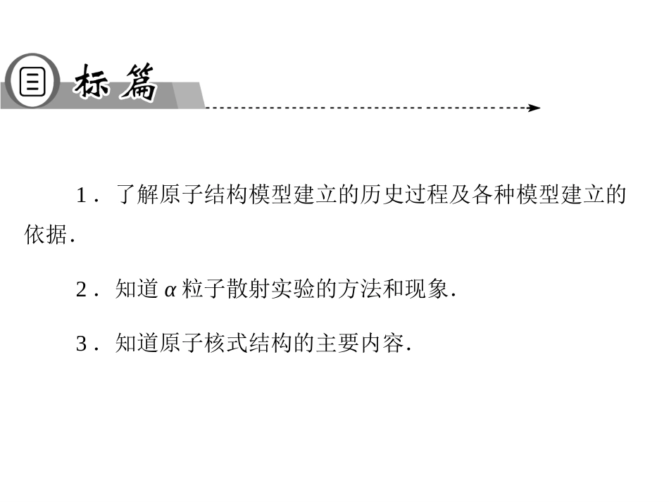 20132014学年高二物理粤教版选修35同步课件：第3章第2节原子的结构(32张ppt)(共32页)_第2页