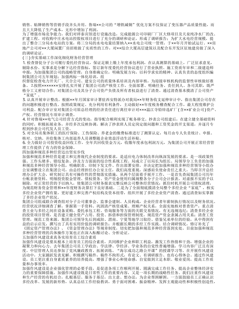 电力公司个人工作总结(共5页)_第3页