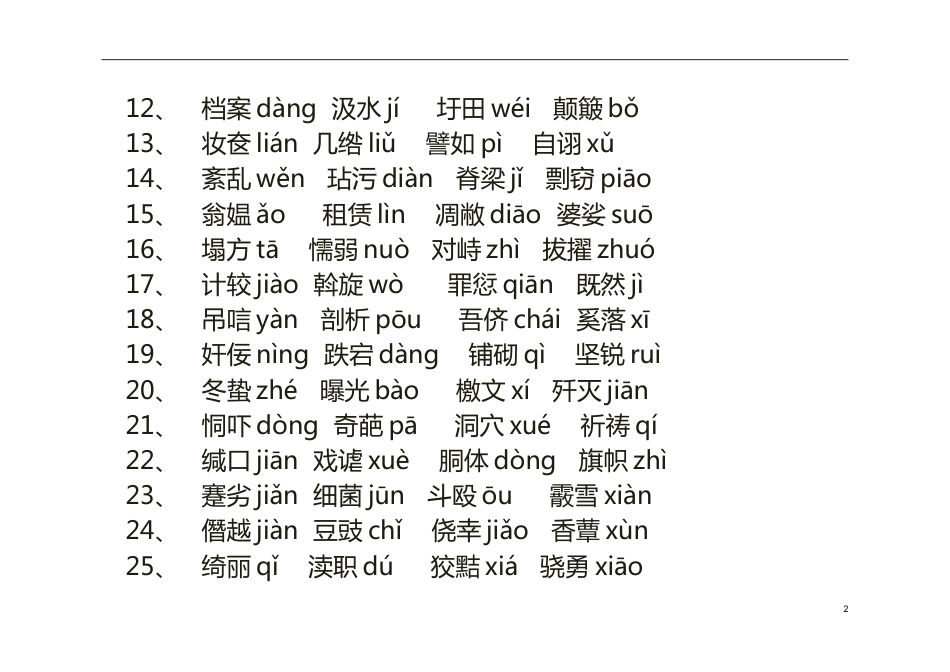 高考语文字词读音(共16页)_第2页