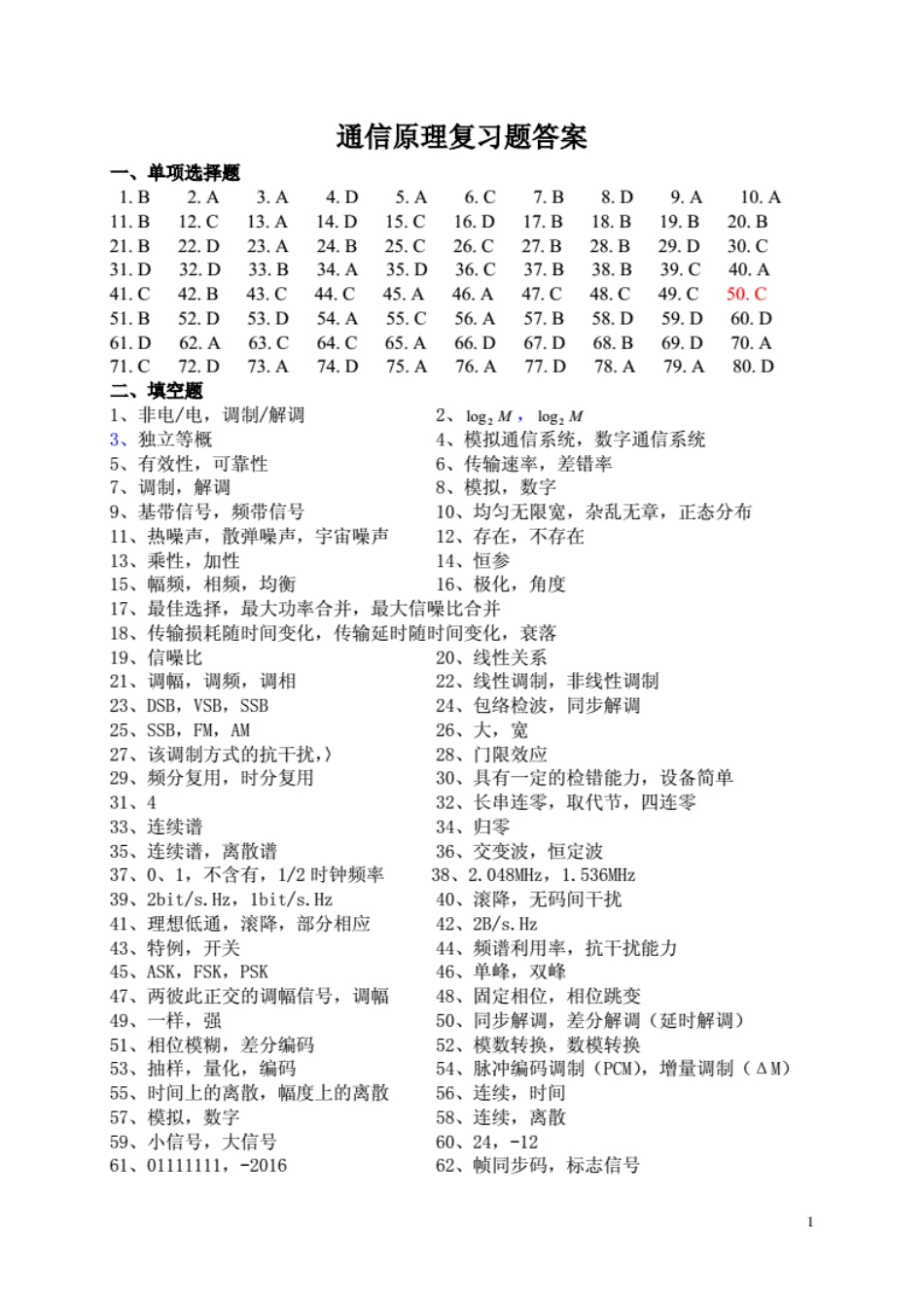 通信原理复习题答案资料[23页]_第1页