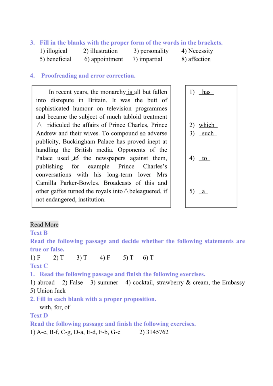 英国国情 社会与文化 第2版 课后答案  _第3页