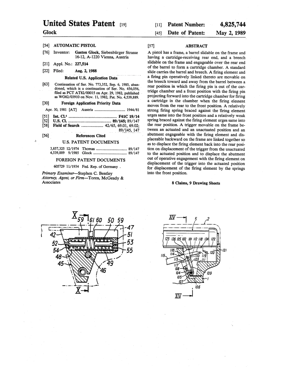 格洛克手枪美国专利图纸_第1页